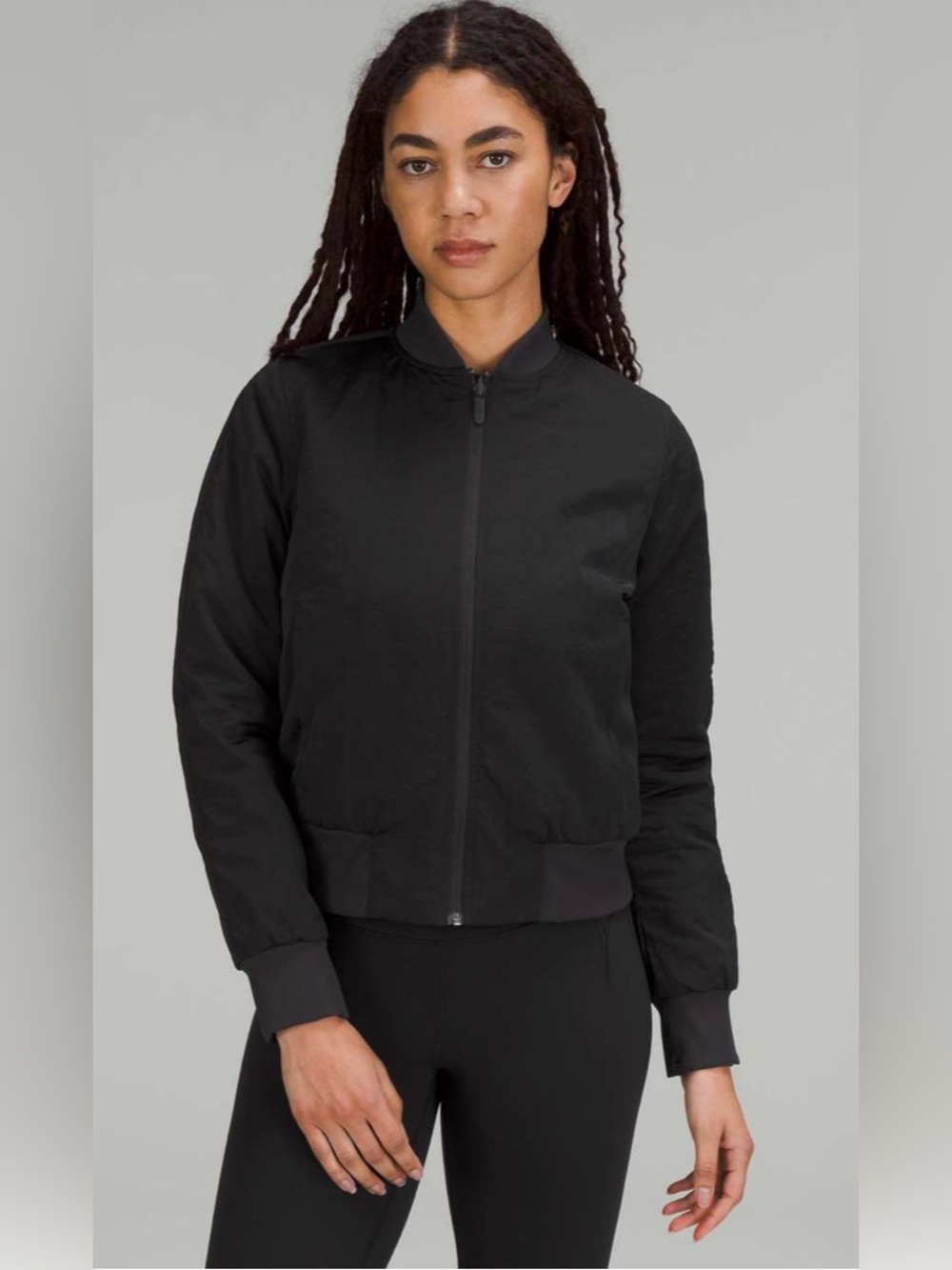 Lululemon Non-Stop Bomber Jacket Size 8 Black